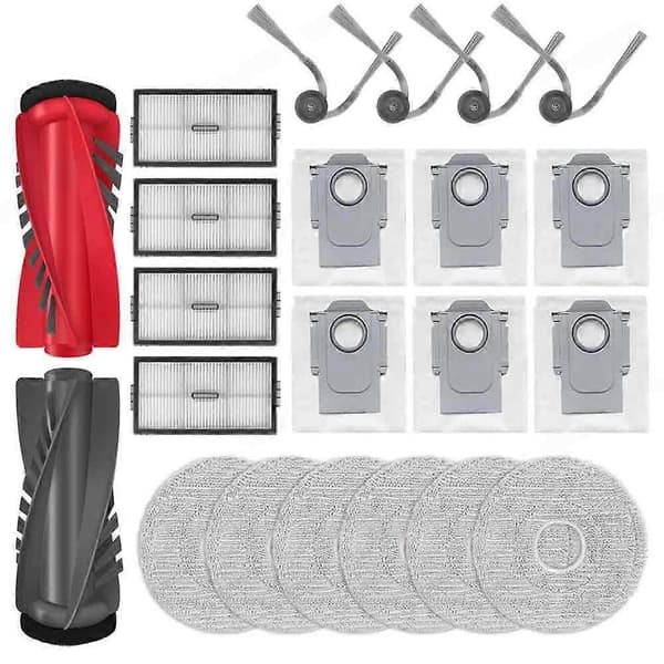 For Roborock Saros 20 / S10 MaxV Slim Tilbehør Børstefilter Støvpose Moppeklut Erstatningsdeler Kit