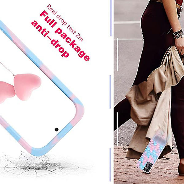 Trendigt roligt för Samsung Galaxy S22 Ultra Case, Silikon Estetisk Tecknad Rolig Söt Cool Kawaii Designer Fun Fidget Cover Fodral för pojkar Flickor Kvinnor Jag