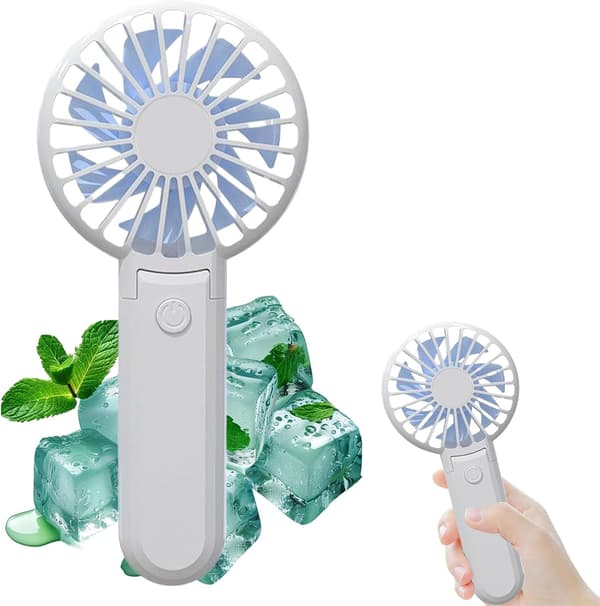 Mini bærbar ventilator, kompakt og bærbar, USB genopladelig lommeventilator