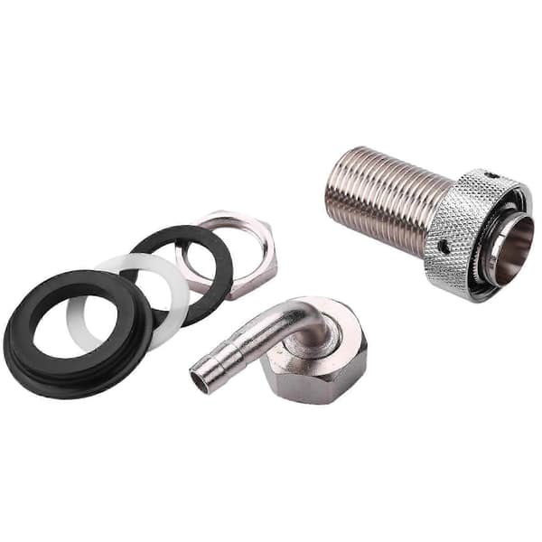 Forkromet messing ølhane med 8 mm modhagealbue til G5/8 justerbar haneudskænker Silver
