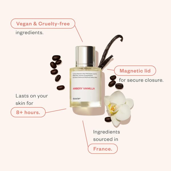 Amber Vanilla 1,7 oz (50 ml) - Eau de Parfum - Duft inspirert av YSLs B.lack O.pium - Langvarig duft - Feminin