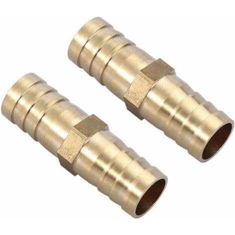 (16mm 2 stk.) Tovejs lige rørfitting med modhager, messingfitting, rørforbinder, samling 6/8/10/12/14/mm
