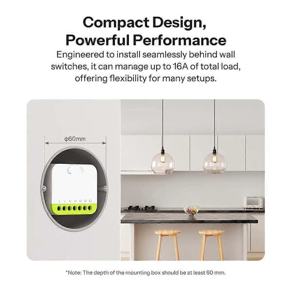 EWelink Zigbee MINI DUO Smart Dual-Channel Switch Module Dobbeltbelastningskontrol Understøtter Ekstern Afbryder Kræver Zigbee Hub
