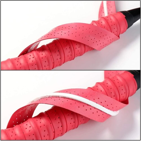 5 stk Ketsjergreb, badminton Tennis Over Grip Tape Åndbare huller Super Absorberende Anti Slip (5 farver)