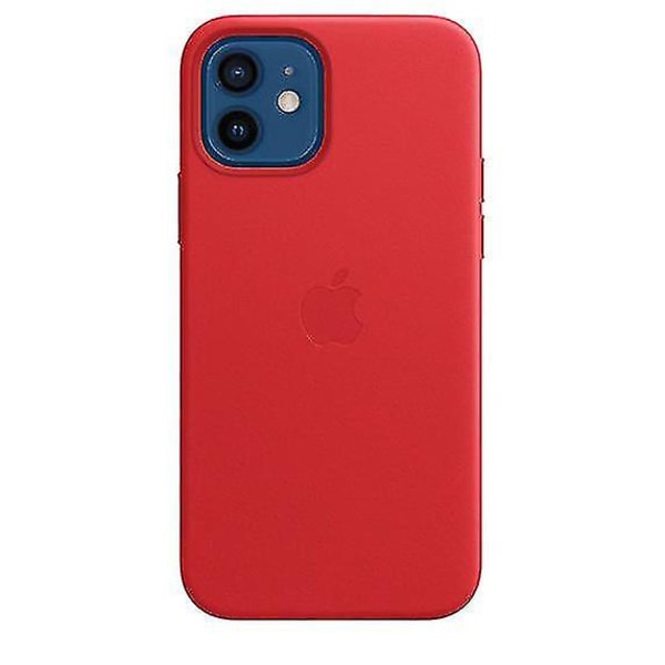 Skinntelefonveske For Iphone 12 Mini Skinnveske Med Magsafe Red