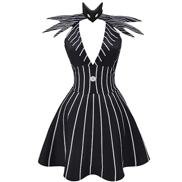 Halloween Jack Skellington Cosplay-asu Musta Mekko Naisille Asut Halloween-asut Cosplay Roolipelijuhliin s XS