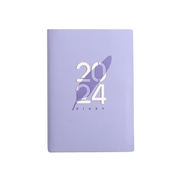 Engelsk versjon planleggingsnotatbok skrivbar timeplan notatbok bursdagsgave Purple