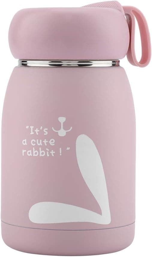 Vakuumisolert krus i rustfritt stål, pent rosa design