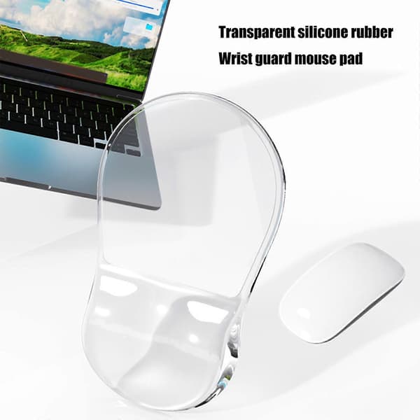 Kontormusemåtte med håndledsstøtte Ergonomisk Gaming Desktop Musemåtte Håndledsstøtte til PC Bærbar Computer Støtte Haze blue