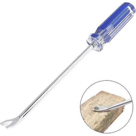Spikerfjerner, spikeruttrekker, stiftfjerner, stiftfjerningsverktøy med skrutrekker