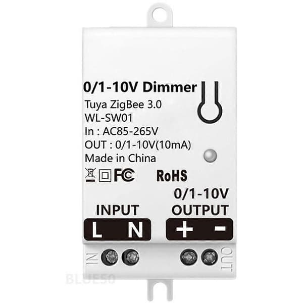 Tuya Smart 0-10V Dimmerkontroll, Tuya Zigbee 3.0 Dimmerkontroll, Smart Hem DIY Brytarrelä White
