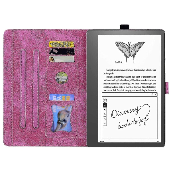 Sakura Cat-lærveske for Amazon Kindle Scribe 10.2 2022 Red gold
