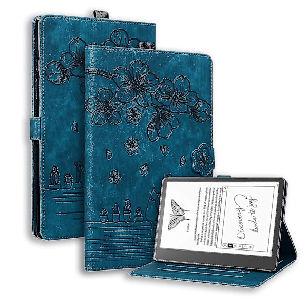 Sakura Cat case Amazon Kindle Scribelle 10.2 2022 Blue