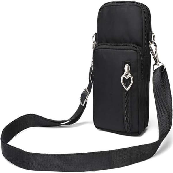Mobile Phone Bag with Shoulder Strap - Handbag Black 142 142 black