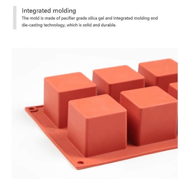 Square Cake Mold Portable Non-stick Heat-resistant Reusable Washable Kitchen Baking Chocolate Mold Accessory