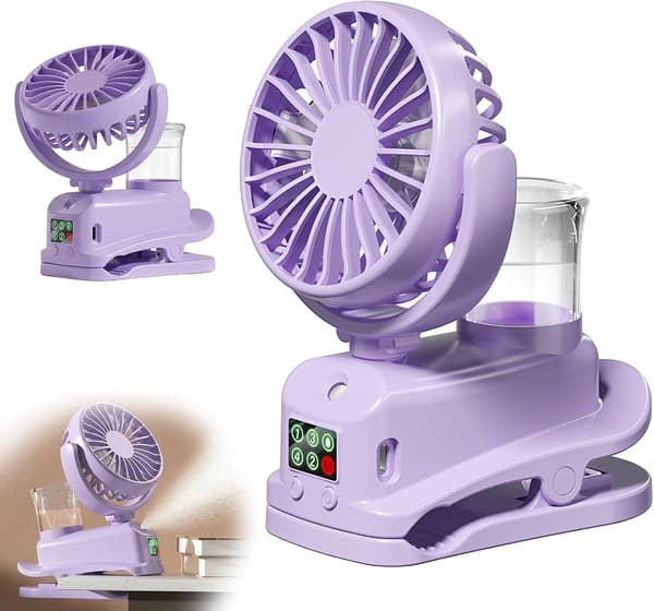 Kannettava USB-klipsituuletin (violetti)