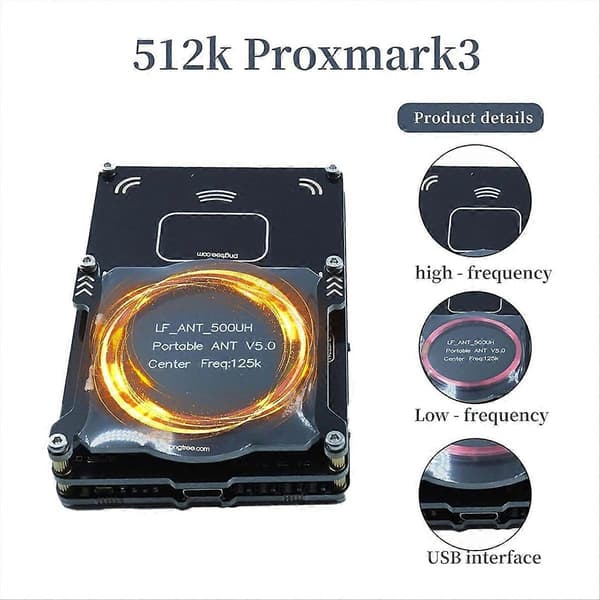 Proxmark3 512M RFID-kortleser brenner Enkel V5.0 RDV4 Minne