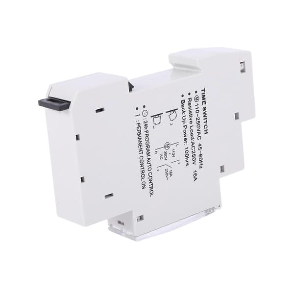 4X SUL180A 15 minutters mekanisk timer 24 timers programmerbar DIN-skinne timer tidsafbryder relæ målingsanalyse Grayish white
