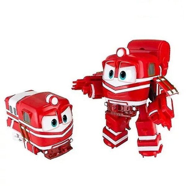 4stk/sett 8cm Robottog Transformasjon Kay Alf Dynamic Train Familie Deformasjon Tog Bil Action Figur Leker Leker For Barn