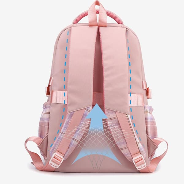 Børne rygsæk, sort/pink, mål: 23 x 30 x 42 cm, kapacitet: ca. 25 liter