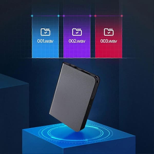 Magnetisk stemmeopptaker, mini magnetisk stemmeopptaker med avspilling 16GB 1pcs