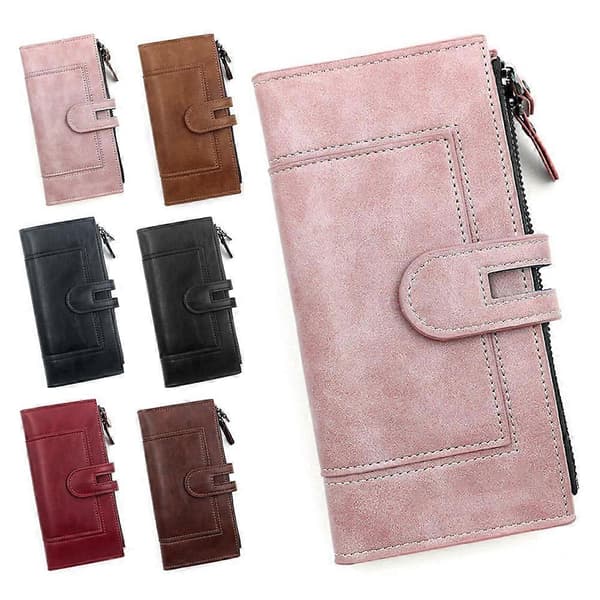 Kreditt-ID Visittkortholder Lommebok i PU-skinn Red One size