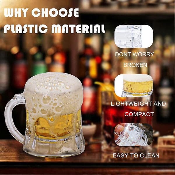 10x Mini Ölglas Shotglas Ölglas Plast Röd/Vit Provsmakning! L4X7 white 1set