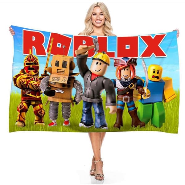 Roblox Virtual World Badehåndkle Mikrofiberhåndkle 60*120cm