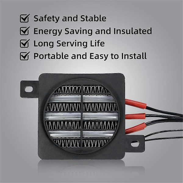 PTC bilvarmer 70W 12V PTC bilblæser Black