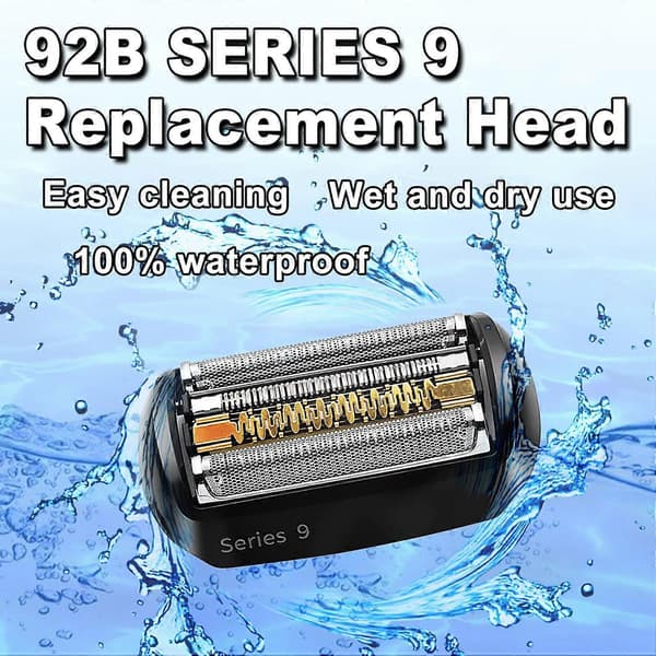 90B 92B ajopäät Braun Series 9 -parranajokoneille (musta)