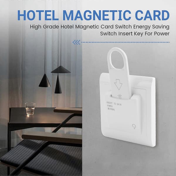 6X højkvalitets hotel magnetisk kortafbryder energibesparende afbryder indsæt nøgle til strøm White
