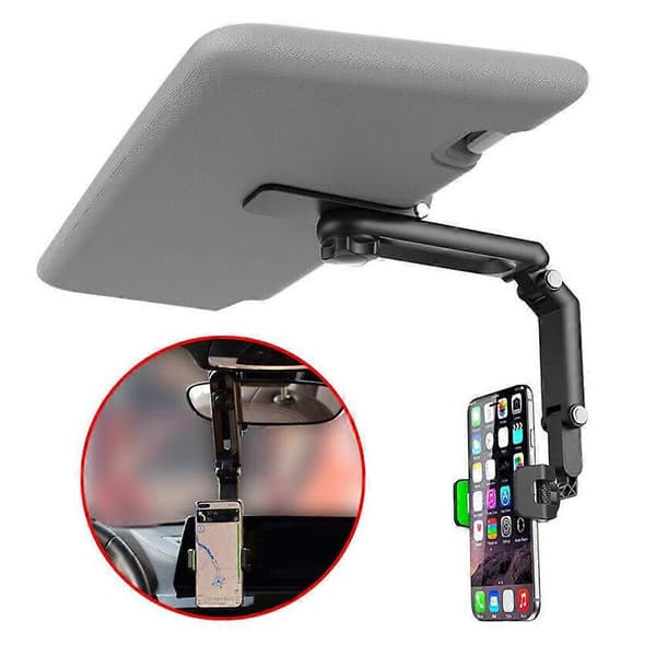 360° rotasjon bil solskjerm telefonholder klipsmontering for mobiltelefonstativ Green 1pcs