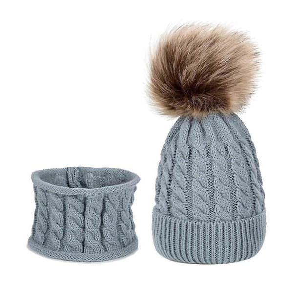 Drenge Piger Beanies Strikket Hue Gray