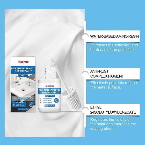1-3X Vit Emaljfärg 30ml Badkars Emalj Reparation Stark Vit Emalj Uppfärg 2PCS