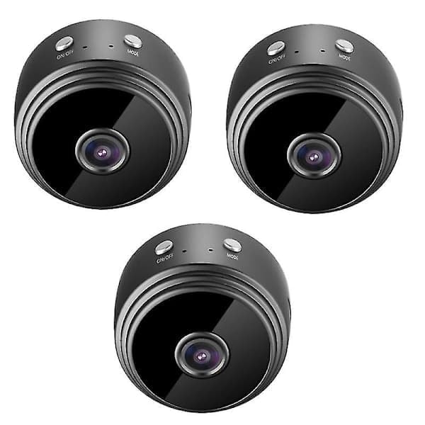 Trådløst udendørs kamera fuglefoder, fuglehus med 720P kamera nattesyn WiFi-kamera, Sort 3 stk