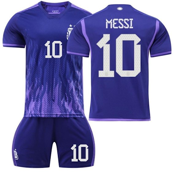 fotbollströjor fotbolls kläder barn messi argentina 10 U #22