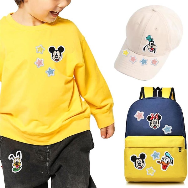 26 stk. Mickey Minnie Mouse broderede patches Sy på/stryg på patches Dekoration Applikation til tøj, hat, gør-det-selv-tilbehør