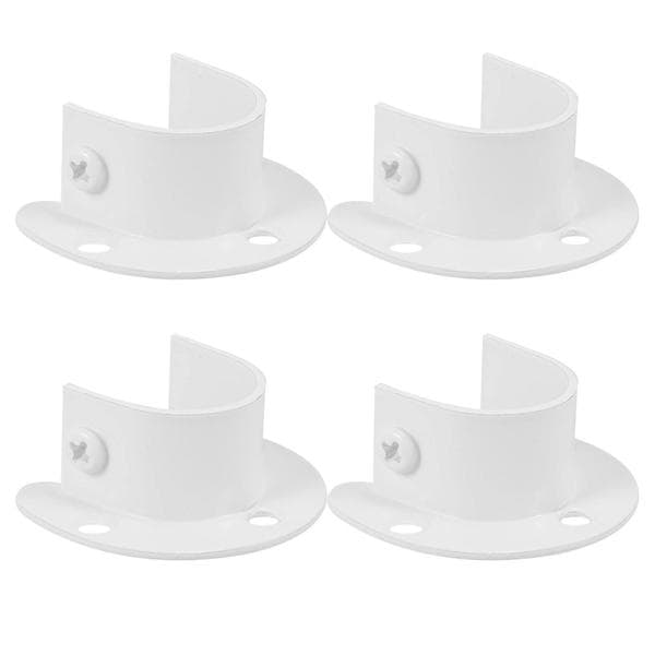 4st 32mm Stångfäste för Garderobsstång & Gardinstångsstöd 5.80X5.30X2.20CM Blanc