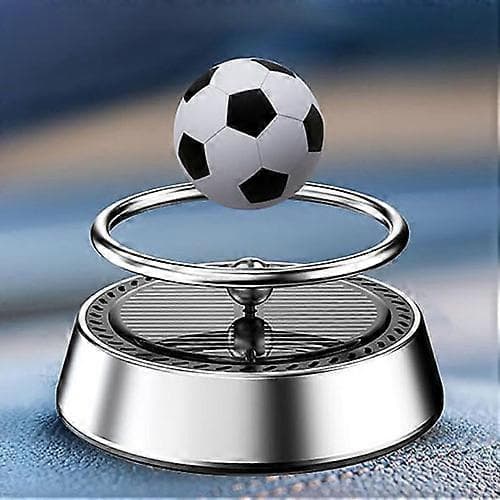 Solcelledrevet billuftfrisker, automatisk roterende flytende planet aromaterapi diffuser Silver Football