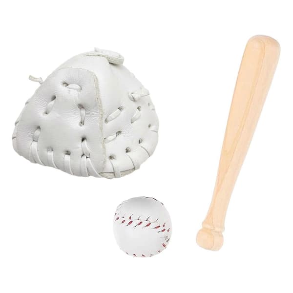 Baseballbat Nøglering Tilbehør Sports Baseball Tilbehør Mini Baseballbat White