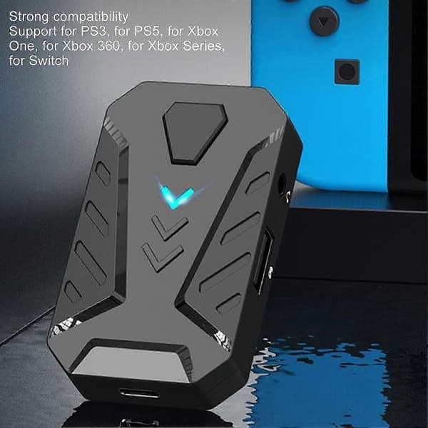 i 1 Multi-Platform Spillkonverterer med 3,5 mm Jack for PS5 PS3 Xbox 360 Switch
