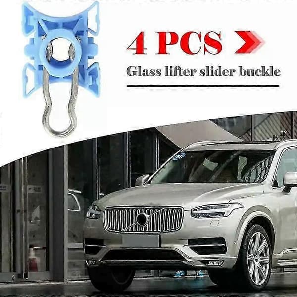 Biltillbehör 4st Bilfönsterregulator Glidklämmor Glidblock Glasstängare för Volvo 740 940 XC70-Yvan