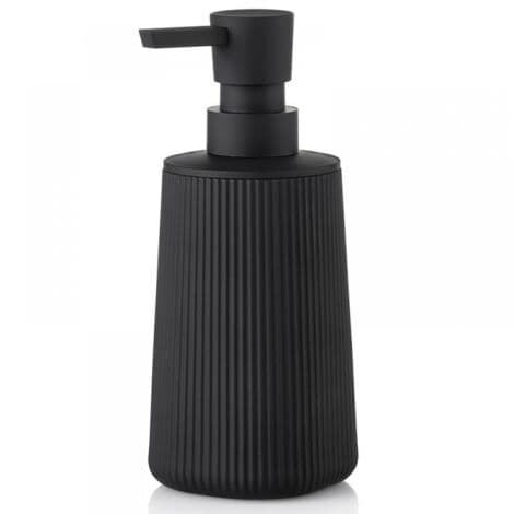 Sort sæbedispenser, 6,9x17,5x6,9 cm, dispenserflaske til køkken, badeværelse, hotel