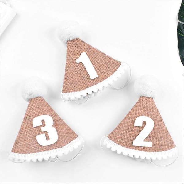 Hatt Baby Bursdagsfest Hatt 1. år Barn Babydusj Hatt B