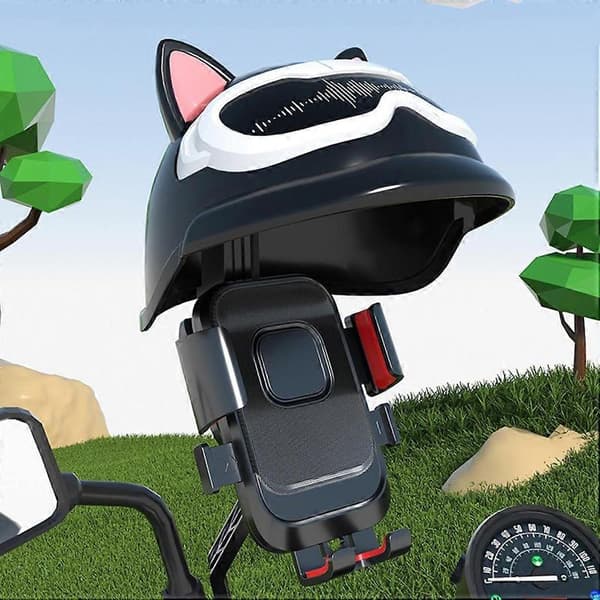 Secure Grip Motorcycle Phone Holder For Easy Access Adjust Angle Arbitrarily Thickened Fixed Base brown