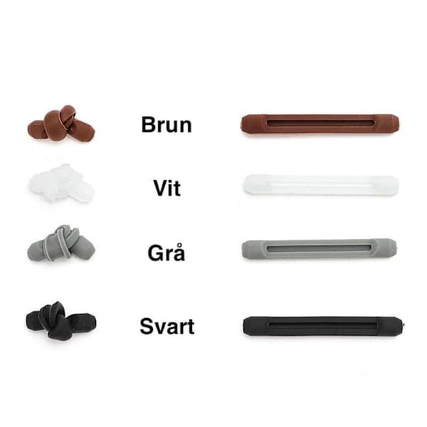 Anti-slip til briller - Silikone - Slidstærk Sort black