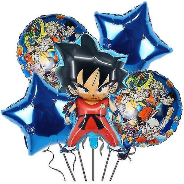 10 söpöä animejuhlakoristeilmapalloa, sarjakuva- set, Sun Wukong -aiheinen alumiinifilmi Anime-lasten syntymäpäiväkoristelu (pallo)