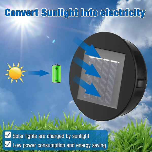 4-pack solcellslampor ersättning - solpanel - locklantern - reservdel - ersättningssolcelllampor för LED-solcelllampor - [energiklass A+++]