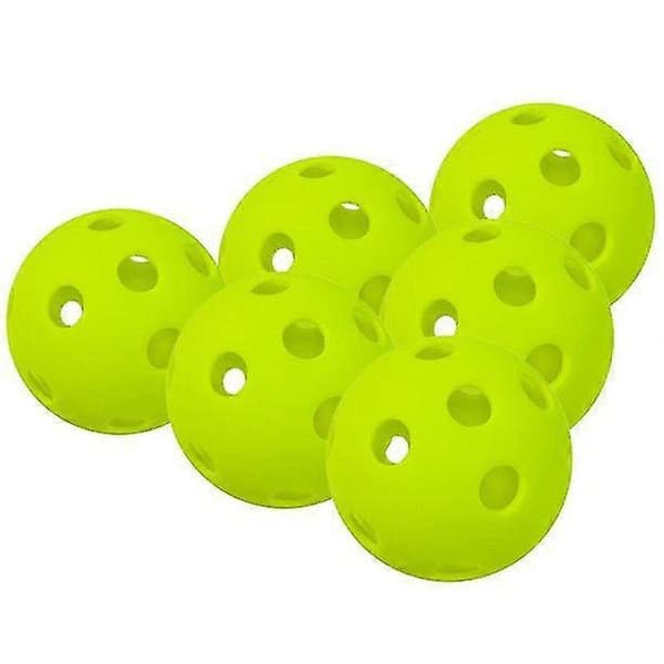 12-pack 26-håls pickleballbollar för inomhusbruk, grön