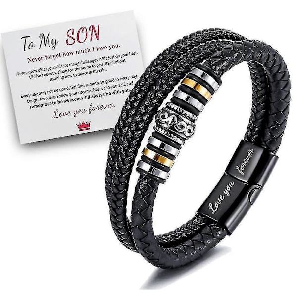 Modejusterbart armbånd til mænd, håndledsbånd, kærlighed til dig for evigt til min søn, gaver